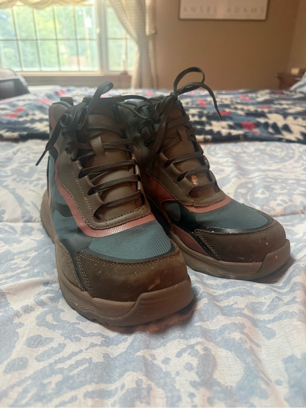 TEVA by Free people Women's Lace-Up Hiking Boots in Brown and Teal
